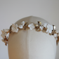 Delicate porcelain blooms handcrafted bridal headpiece