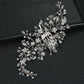 Handmade silver-plated rhinestone and crystal bridal hair comb