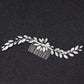 Close-up of a flexible rhinestone and crystal hair comb