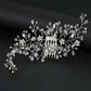 Handcrafted rhinestone bridal hair accessory, side view