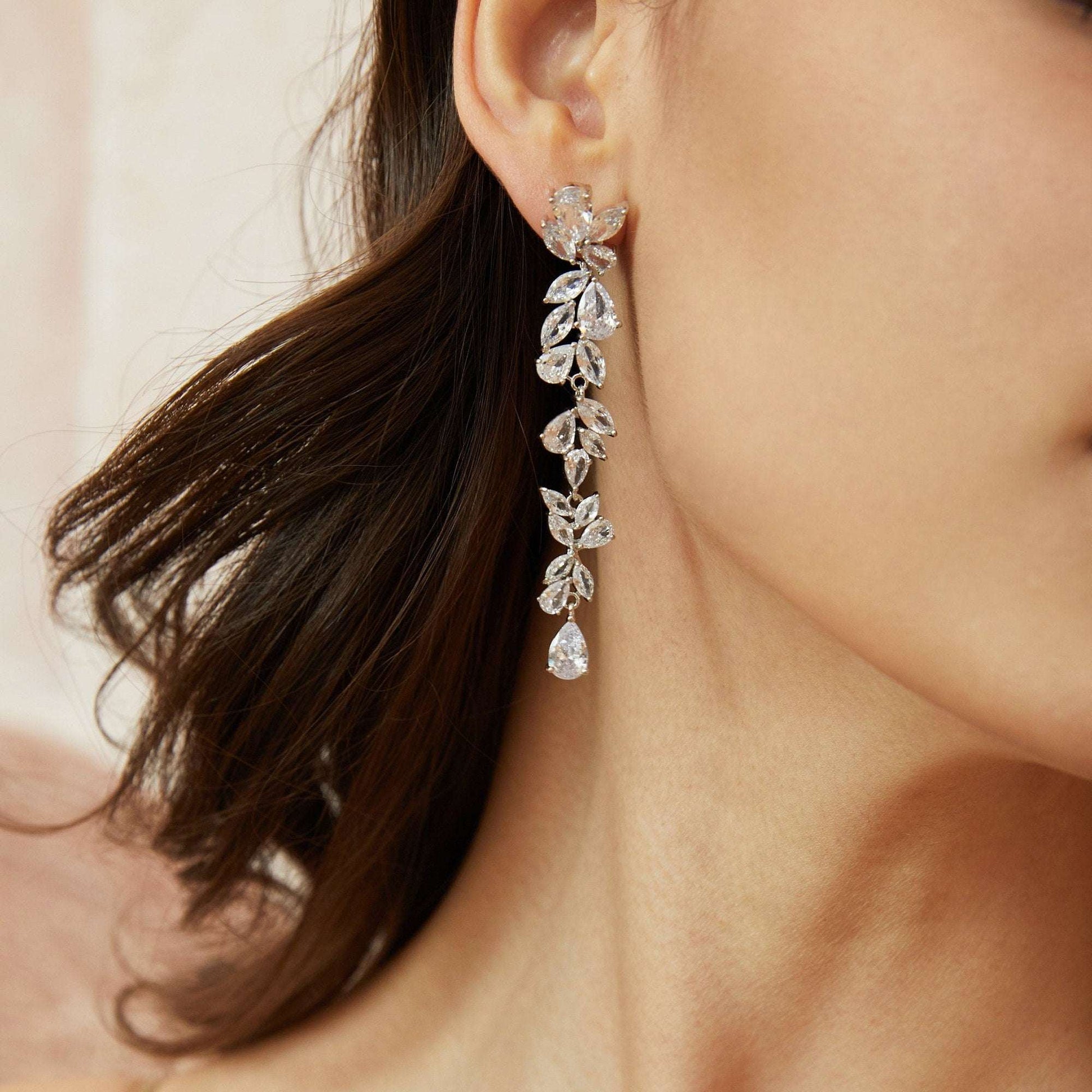Statement Crystal Bridal Earrings.