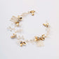 Gold plated bridal hair vine with pearl and crystal details