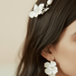 Close-up of a bride wearing the Exquisite romantic hair comb