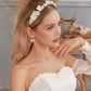 White Delicate Porcelain Floral Bridal Headband