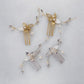 Pearl & Crystal Leaf Bridal Hair Combs, Set of 2