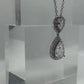 Silver Tear Drop Pendant Bridal Necklace