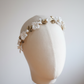 Delicate porcelain blooms handcrafted bridal headpiece