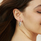 Long Leaf Crystal Bridal Earrings.