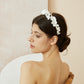 Set aus 6 Braut-Haarnadeln mit Blumenmuster aus zarten Perlen und Porzellan