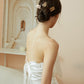 Minimalist and Delicate Gold Leaf Bridal Hair Pins.