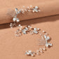 Delicate Pearl,Leaf and Crystal Wedding Bridal Hair Comb.