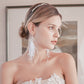 Bridal Handmade Feather Headband Headpiece with Earrings.