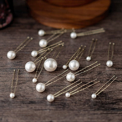 Pearl Bridal Hair Pin, Wedding Hairpiece, Pearl Pin, Gold Silver Large Pearl Hair Pin, Bridesmaid Hair Pin,Bridal Hair Accessories
