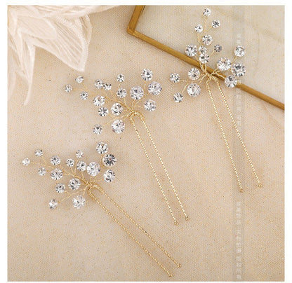 3pc Delicate Crystal Bridal Hair Pin, Bridesmaid Bridal Hairpiece, Bridal Hair Accessories,Wedding Hairpiece,Bridal Hair Vine,Hair Jewellery