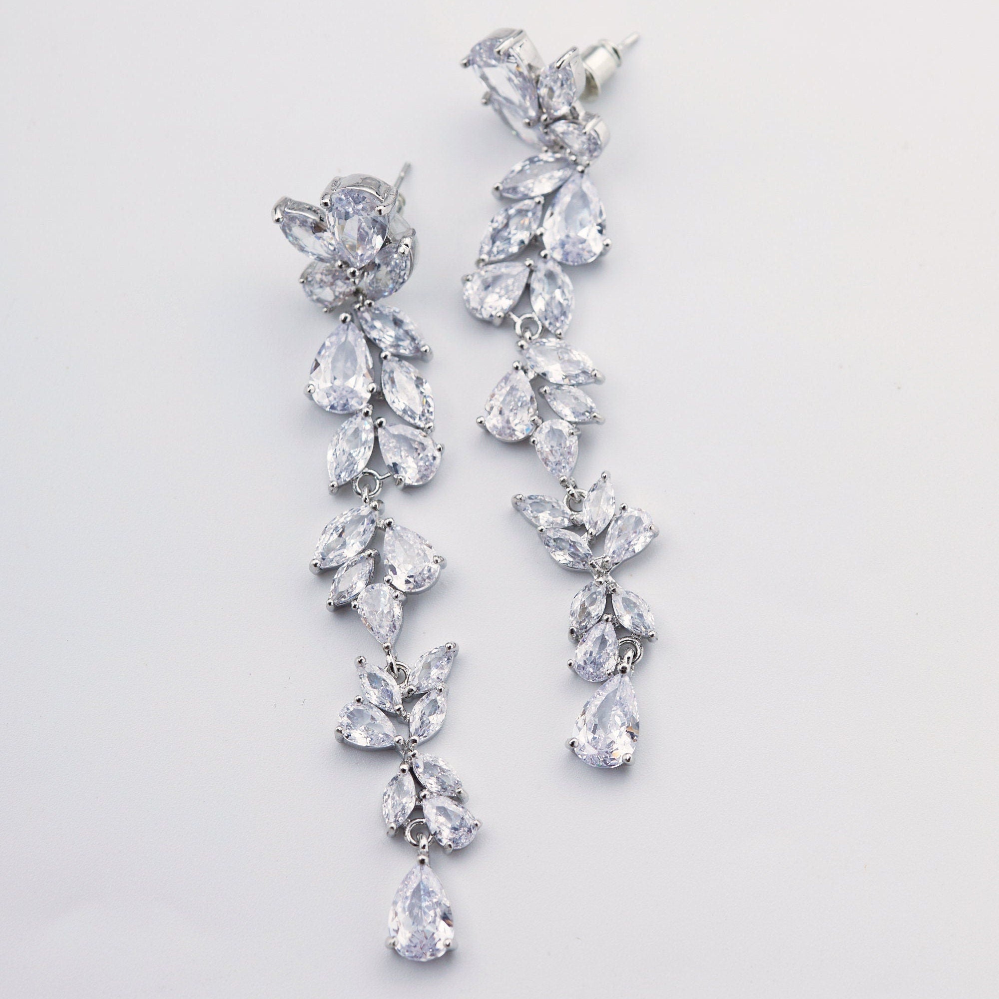 Silver bridal store earrings