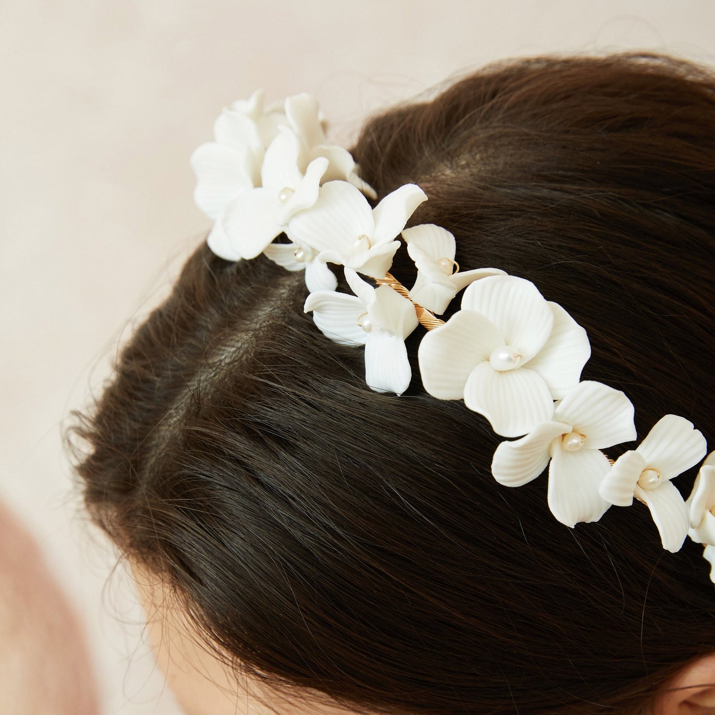 Delicate Porcelain Floral Bridal Bracelet