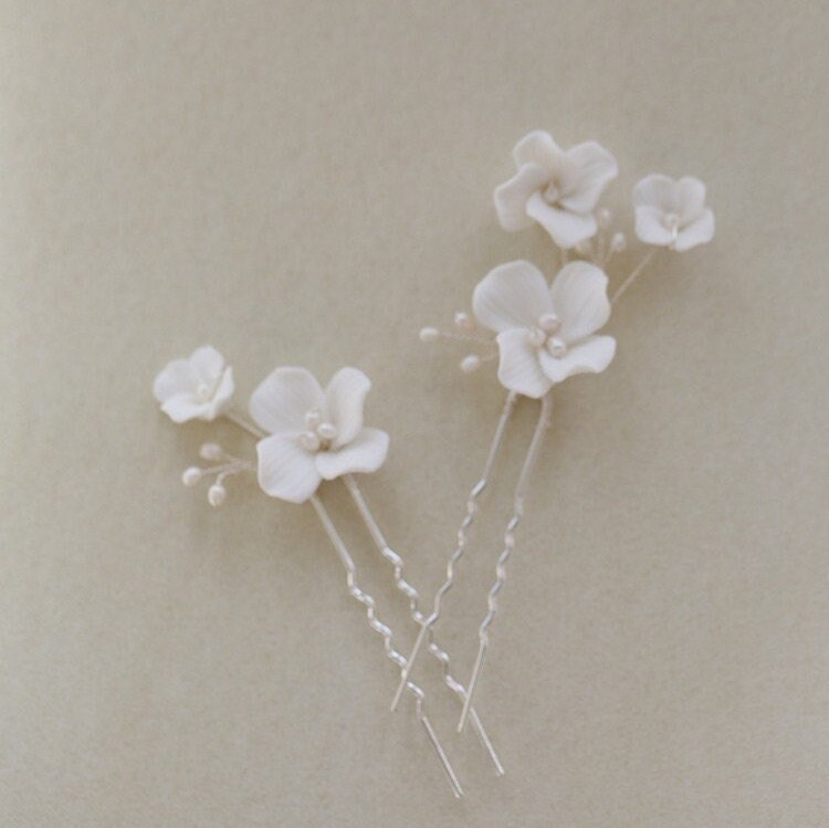ISLA 丨Duo Flower Bridal Haarnadeln