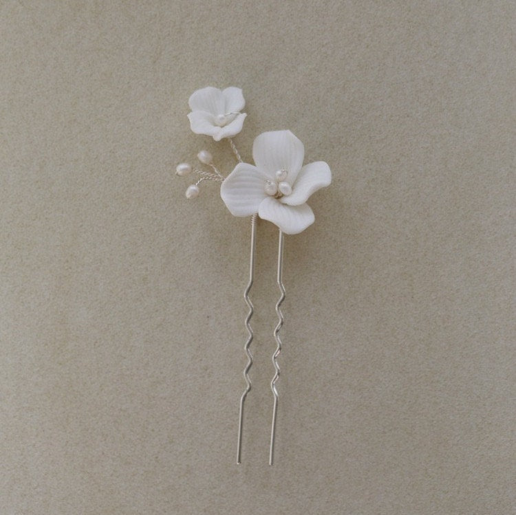 ISLA 丨Duo Flower Bridal Hairpins